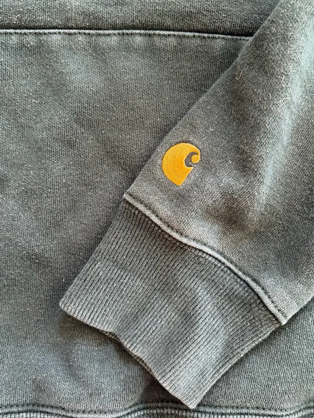 Carhartt WIP Dark Green Half-Zip Pullover Sweatshirt